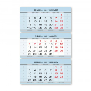 Календарный блок Серебристо-голубой (3х145*297)